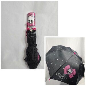 Monster High Umbrella Black Kids/Small Size Adult Mattel Vintage 2013